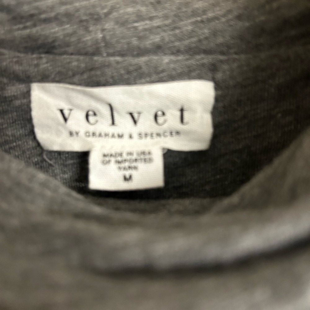 Velvet by Graham &Spencer dress - gray midi form fitted slightly rushed , Size M - Picture 6 of 8